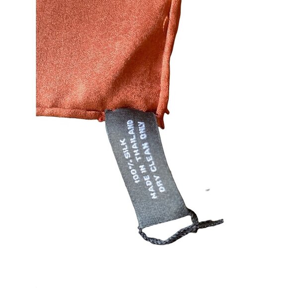 NWT Jim Thompson Silk Scarf Brown Gold Abstract Print - Picture 2 of 6